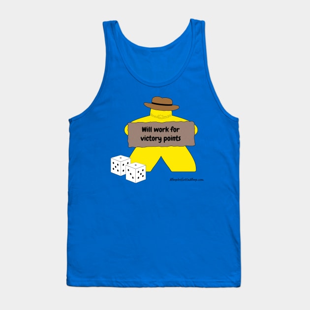 Will Work, Yellow Tank Top by MeeplesGottaMeep